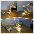 LED Message Board – DIY Acrylic Writing Pad with 7 Pens