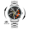 Men’s Luxury Car Wheel Watch – Stainless Steel Quartz